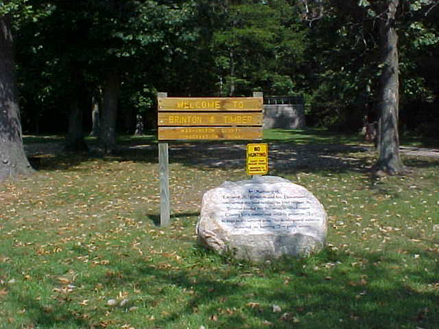 Brinton Timber Entrance Sign and Rock